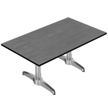 CPBL | Compact Loungetisch | B:T:H 120 x 70 x 42 cm | Anthrazit / Aluminium | Zusatzgewicht