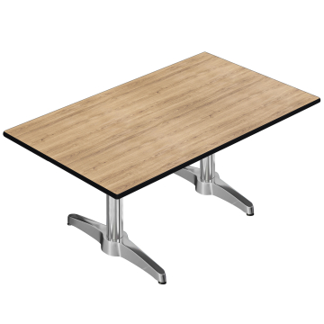 CPBL | Compact Loungetisch | B:T:H 120 x 70 x 42 cm | Eiche / Aluminium | Zusatzgewicht