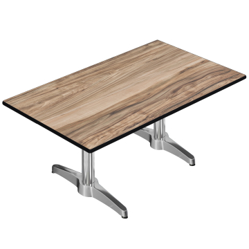 CPBL | Compact Loungetisch | B:T:H 120 x 70 x 42 cm | Sheesham / Aluminium | Zusatzgewicht