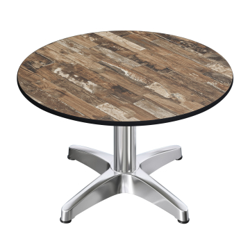 CPBL | Compact Loungetisch | Ø:H 60 x 42 cm | Vintage Old / Aluminium | Klappbar | Zusatzgewicht