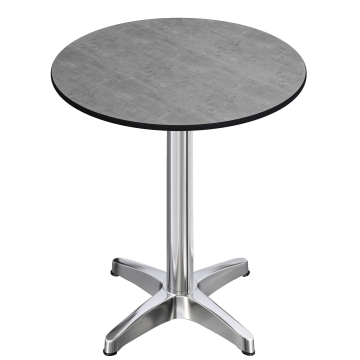 CPBL | HPL Compact Bistro Stół Wysoki | Ø 60 x 110 cm | Składany + Dodatkowy ciężar | Beton / Aluminium