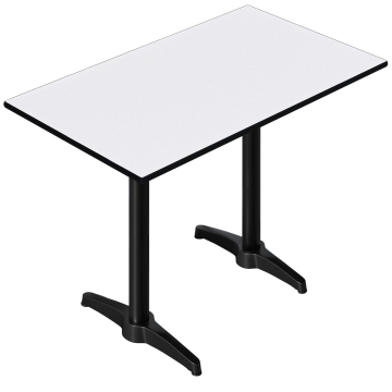 CPBL | HPL Compact Bistro Staantafel | 130 x 80 x 110 cm | Wengé / Zwart | Rechthoekig