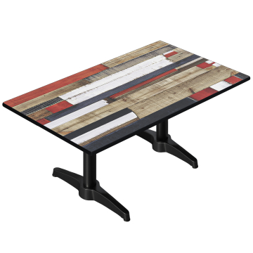 CPBL | Kompakti oleskelupöytä | K:S:H 120 x 70 x 42 cm | Vintage-värinen / Alumiini | Lisäpaino