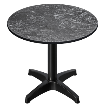 CPBL | Stół bistro HPL | Ø:H 70 x 78 cm | kamień / aluminium | dodatkowa waga | okrągły