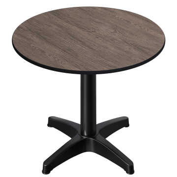 CPBL | Tavolo bistrot in HPL | Ø:H 70 x 78 cm | wengé / alluminio | peso aggiuntivo | rotondo