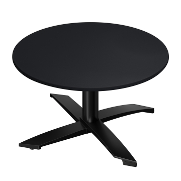 CPTG | Bistro Loungetisch | Ø:H 70 x 39 cm | Schwarz / Aluminium Schwarz | Zusatzgewicht