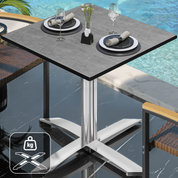 CPTG | Bistro Tisch | B:T:H 70 x 70 x 76 cm | Beton / Aluminium | Zusatzgewicht