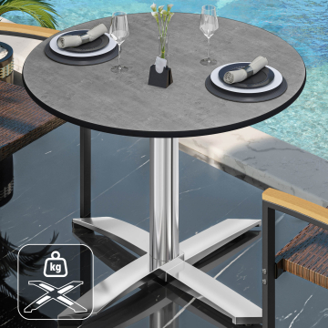 CPTG | Bistro Tisch | Ø:H 60 x 76 cm | Beton / Aluminium | Zusatzgewicht