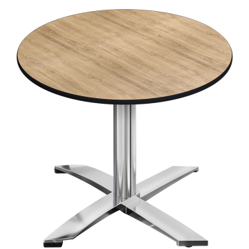 CPTG | Bistro Tisch | Ø:H 70 x 75 cm | Eiche / Aluminium | Klappbar/ Zusatzgewicht