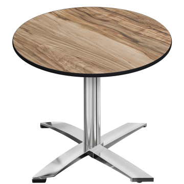 CPTG | Bistro Tisch | Ø:H 70 x 75 cm | Sheesham / Aluminium | Klappbar/ Zusatzgewicht