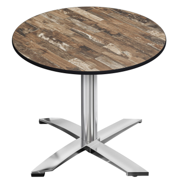 CPTG | Bistro Tisch | Ø:H 70 x 75 cm | Vintage Old / Aluminium | Klappbar/ Zusatzgewicht