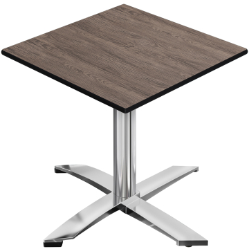 CPTG | Bistrobord | B:D:H 70 x 70 x 75 cm | Ljus Wenge / Aluminium | Extra vikt