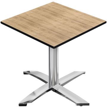 CPTG | Bistrotafel | B:D:H 70 x 70 x 75 cm | eiken / aluminium | inklapbaar/extra gewicht