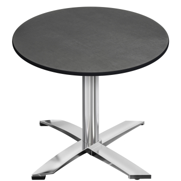 CPTG | Table Bistro | Ø:H 60 x 75 cm | Anthracite / Aluminium | Pliable/ Poids supplémentaire