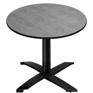 CPTG | Table Bistro | Ø:H 60 x 75 cm | Béton / Aluminium Noir | Pliable/ Poids supplémentaire