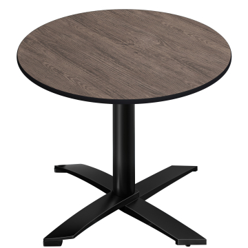 CPTG | Table Bistro | Ø:H 60 x 75 cm | Light Wenge / Aluminium Noir | Pliable/ Poids supplémentaire