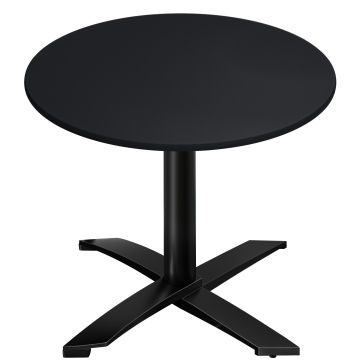 CPTG | Table Bistro | Ø:H 60 x 75 cm | Noir / Aluminium Noir | Pliable/ Poids supplémentaire