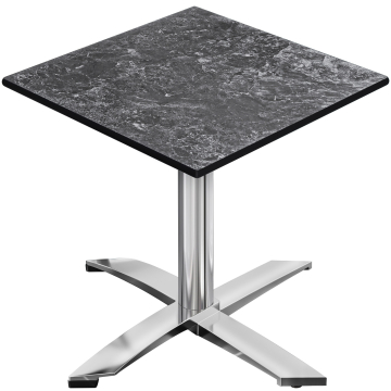 CPTG | Tavolo da bistrot | L:P:H 70 x 70 x 75 cm | Roccia / Alluminio | Peso aggiuntivo