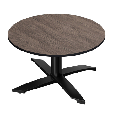 CPTG | Bistro Loungetisch | Ø:H 60 x 39 cm | Light Wenge / Aluminium Schwarz | Klappbar/ Zusatzgewic