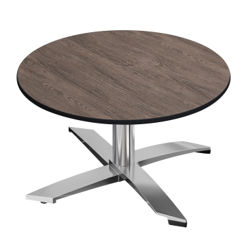 CPTG | Bistro Loungetisch | Ø:H 60 x 39 cm | Light Wenge / Aluminium | Zusatzgewicht