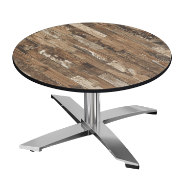 CPTG | Bistro Loungetisch | Ø:H 60 x 39 cm | Vintage Old / Aluminium | Zusatzgewicht