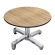 CPBC | Compact Loungetisch | Ø:H 60 x 42 cm | Eiche / Aluminium | Klappbar | Zusatzgewicht