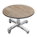 CPBC | Compact Loungetisch | Ø:H 60 x 42 cm | Eiche / Aluminium | Klappbar | Zusatzgewicht