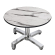 CPBC | Compact Lounge-taso | Ø:H 70 x 42 cm | Valkoinen marmori / Alumiini | Taitettava | Lisäpaino