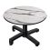 CPBC | Kompakt Loungebord | Ø: H 70 x 42 cm | Hvit marmor / Aluminium | Brettbar | Ekstra vekt