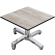 CPBC | Kompakt loungetabell | B: L: H 70 x 70 x 42 cm | Ek-White / Aluminium | Hopfällbar | Tilläggs