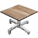 CPBC | Kompakt Lounge-bord | B:T:H 70 x 70 x 42 cm | Sheesham / Aluminium | Hopfällbart | Tilläggsvi