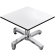 CPBC | Table basse compacte | L:PR:H 70 x 70 x 42 cm | Wenge / Aluminium | Pliante | Poids additionn