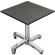 CPBC | HPL Bistro Table | W:D:H 70 x 70 x 78 cm | Anthracite / Aluminium | Foldable + additional weight | Square