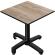 CPBC | HPL Bistrobord | B:D:H 70 x 70 x 78 cm | Ek / Aluminium | Fällbart + extra vikt | Fyrkantigt