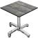 CPBC | HPL Bistro Table | W:D:H 70 x 70 x 78 cm | Rustic Pine / Aluminium | Foldable + additional weight | Square