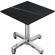 CPBC | HPL Bistro Table | B:D:H 70 x 70 x 78 cm | Sort marmor / aluminium | Sammenklappelig + ekstra vægt | Firkantet
