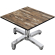 CPBC | Compacte Loungetafel | B:H:D 70 x 70 x 42 cm | Vintage Old / Aluminium | Extra gewicht