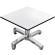 CPBC | Tavolo lounge compatto | L:P:H 70 x 70 x 42 cm | wengé / alluminio | peso aggiuntivo