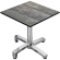 CPBC | HPL Bistro Table | W:D:H 70 x 70 x 78 cm | Rustic Pine / Aluminium | Additional Weight | Square