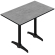 CPBL | HPL Compact Bistro Standing Table | 120 x 70 x 110 cm | Concrete / Black | Rectangular