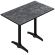 CPBL | HPL Compact Bistro Table | 120 x 70 x 110 cm | Rock / Black | Rectangular