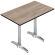 CPBL | HPL Kompakt Bistro Ståbord | 120 x 70 x 110 cm | Rustikk Eik / Sølv | Firkantet