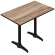 CPBL | HPL Compact Bistro Table | 120 x 70 x 110 cm | Sheesham / Black | Rectangular