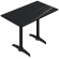 CPBL | HPL Compact Bistro Table | 130 x 80 x 110 cm | Black Marble / Black | Rectangular