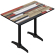 CPBL | HPL Compact Bistro Table | 120 x 70 x 110 cm | Vintage Colorful / Black | Rectangular