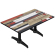 CPBL | Compact Loungetisch | B:T:H 120 x 70 x 42 cm | Vintage Bunt / Aluminium | Zusatzgewicht