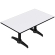 CPBL | Compact lounge table | W:D:H 120 x 70 x 42 cm | White / Aluminium Black | Additional weight