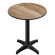 CPBL | HPL Compact Bistro Stehtisch | Ø 60 x 110 cm | Klappbar + Zusatzgewicht | Sheesham / Schwarz
