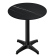 CPBL | HPL Compact Bistro Tavolo Alto | Ø 60 x 110 cm | Pieghevole + Peso Aggiuntivo | Marmo Nero /