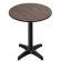 CPBL | HPL Compact Bistro Mesa Alta | Ø 60 x 110 cm | + Peso adicional | Wengué claro / Negro